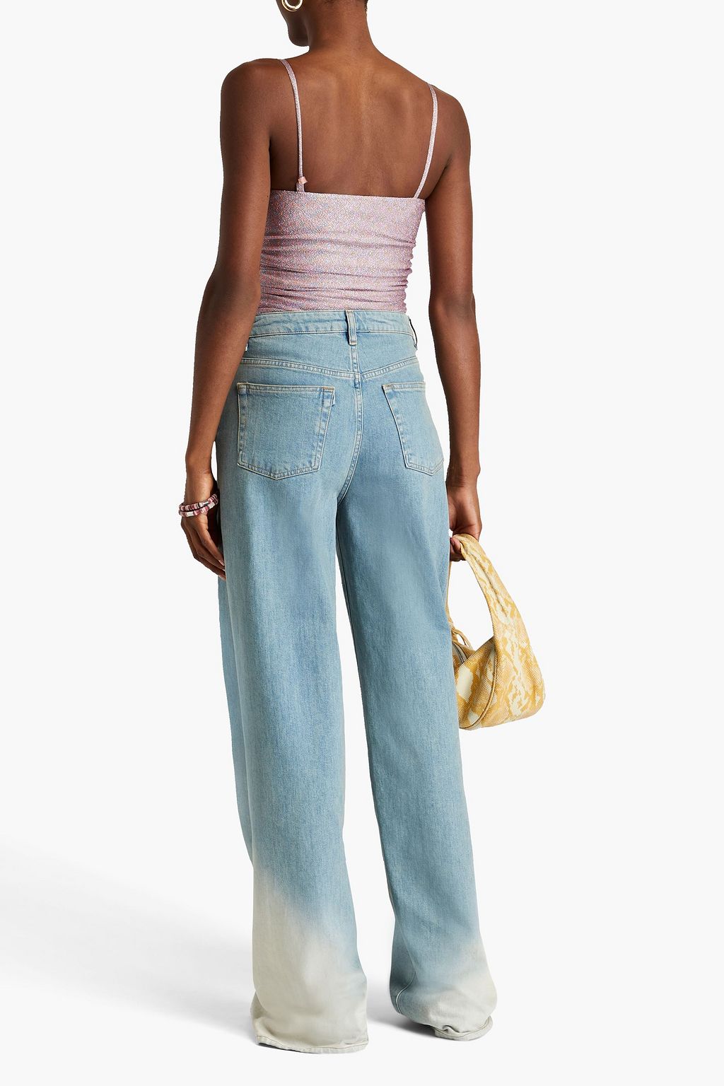 MISSONI Ruched metallic knitted camisole