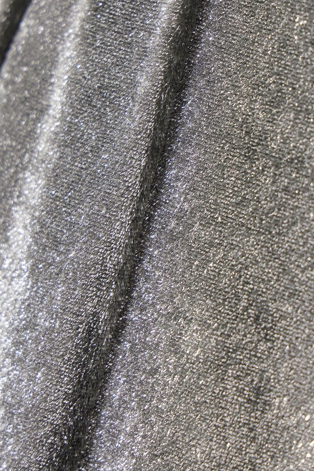 BRUNELLO CUCINELLI Pleated metallic velvet straight-leg pants