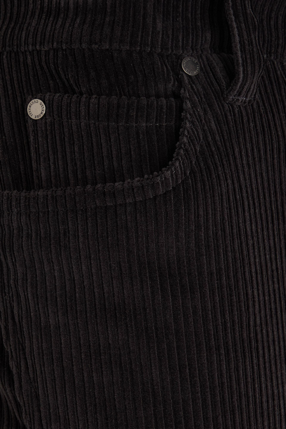 Brunello Cucinelli Cropped Bead-embellished Cotton-blend Corduroy Straight-leg Pants In Black