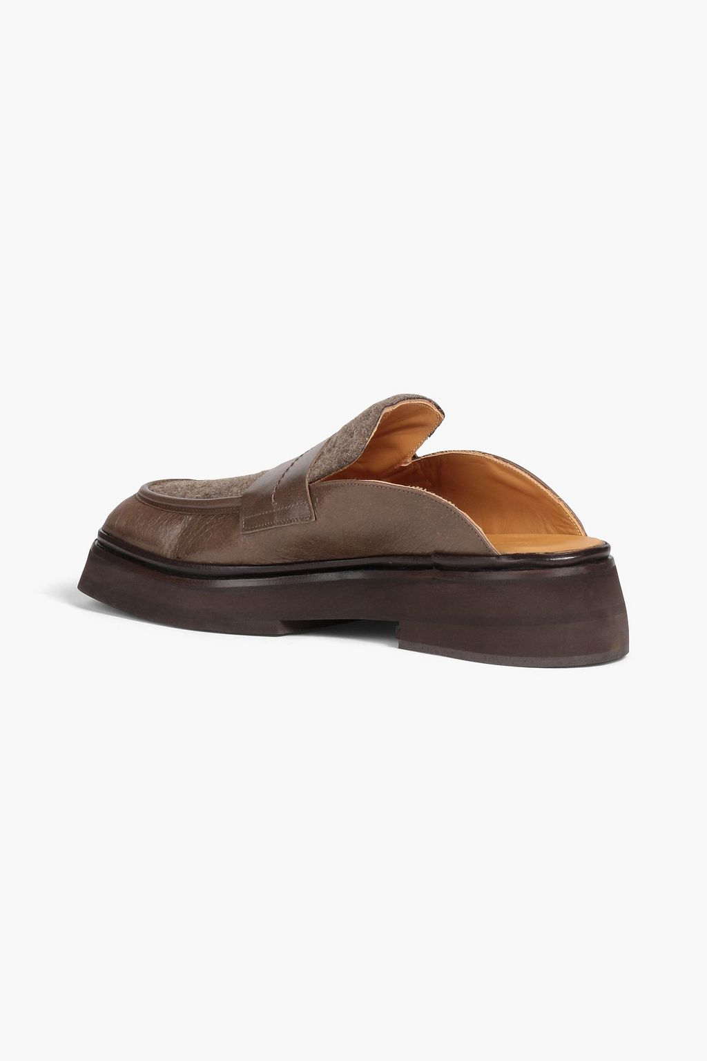 REJINA PYO Felt and leather loafers