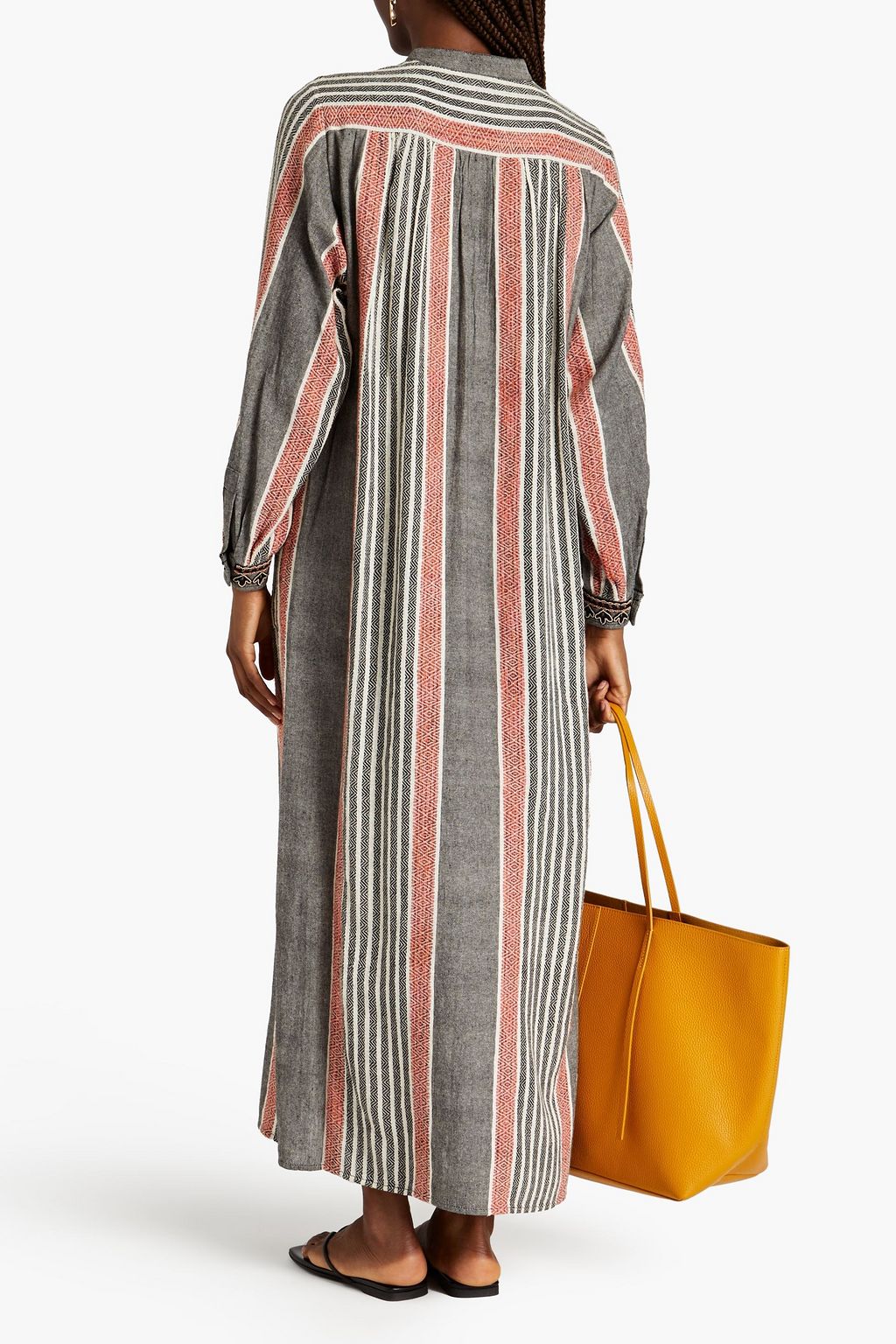 TORY BURCH قفطان من مزيج القطن مزين بالخرز