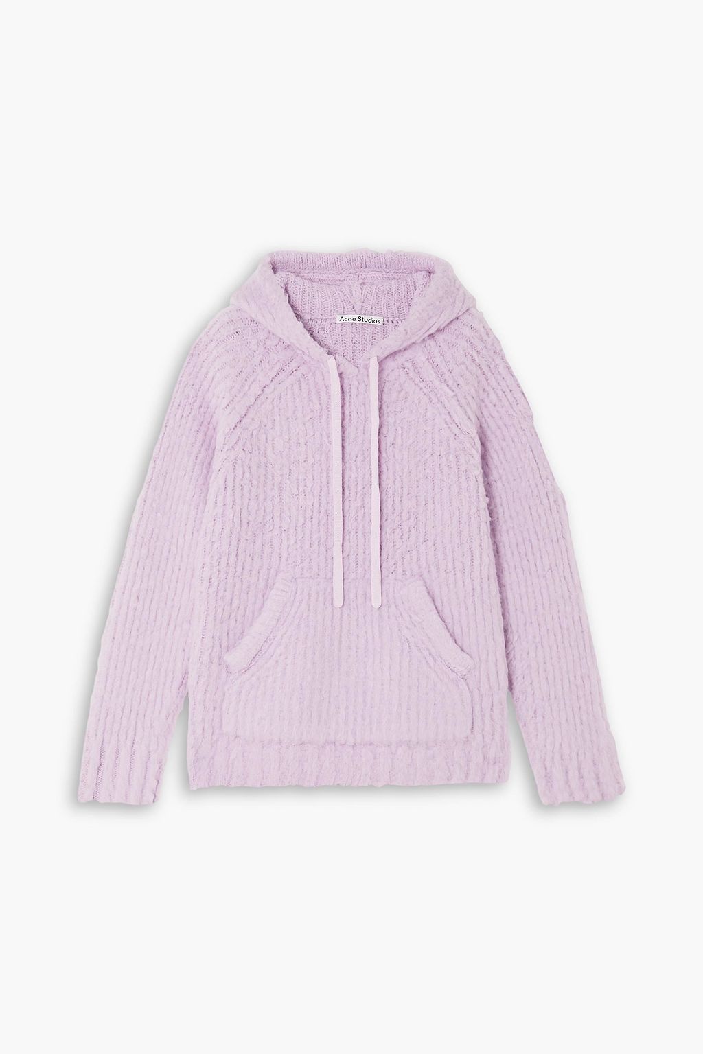 ACNE STUDIOS Brushed ribbed wool-blend hoodie | THE OUTNET