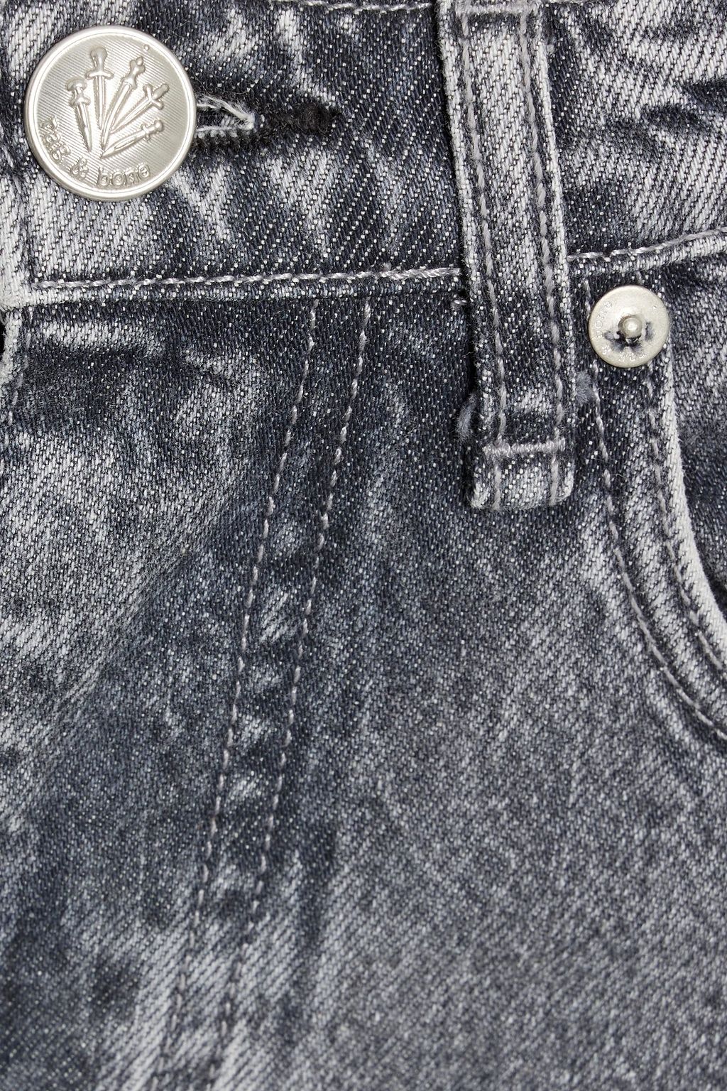 RAG & BONE بنطلون جينز قصير «دانا» بقصة أرجل مستقيمة وخصر متوسط الارتفاع