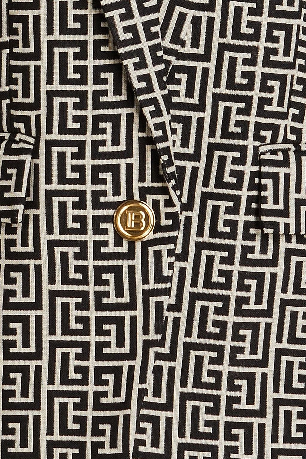 BALMAIN بليزر من الجاكار الصوفي