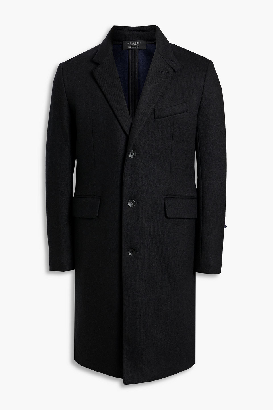 Rag & Bone Sloane Brushed Twill Coat In Black