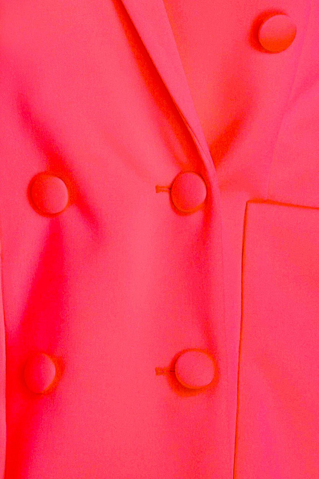 BALMAIN Double-breasted neon crepe blazer