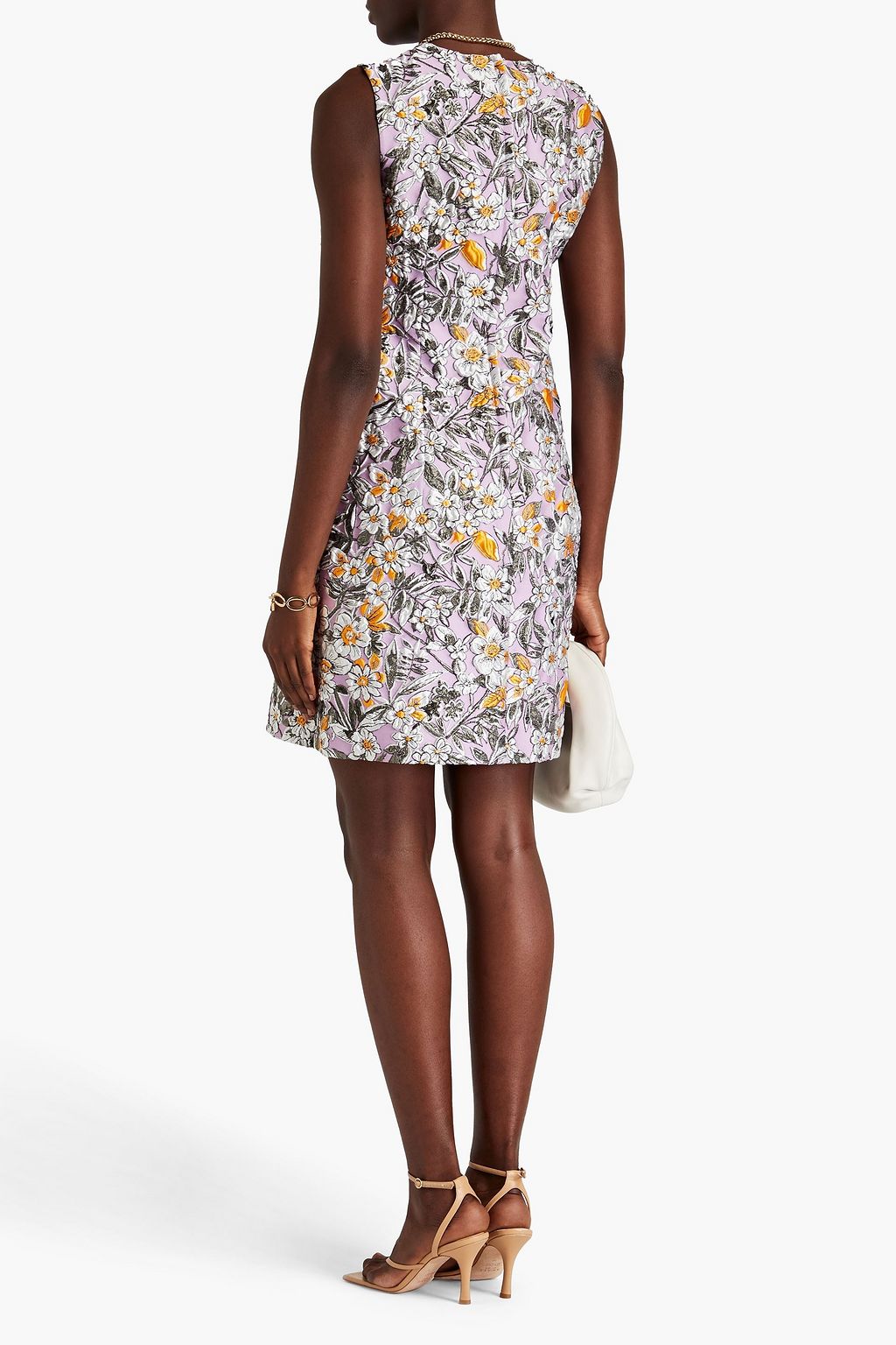 DOLCE&GABBANA Metallic cloqué mini dress