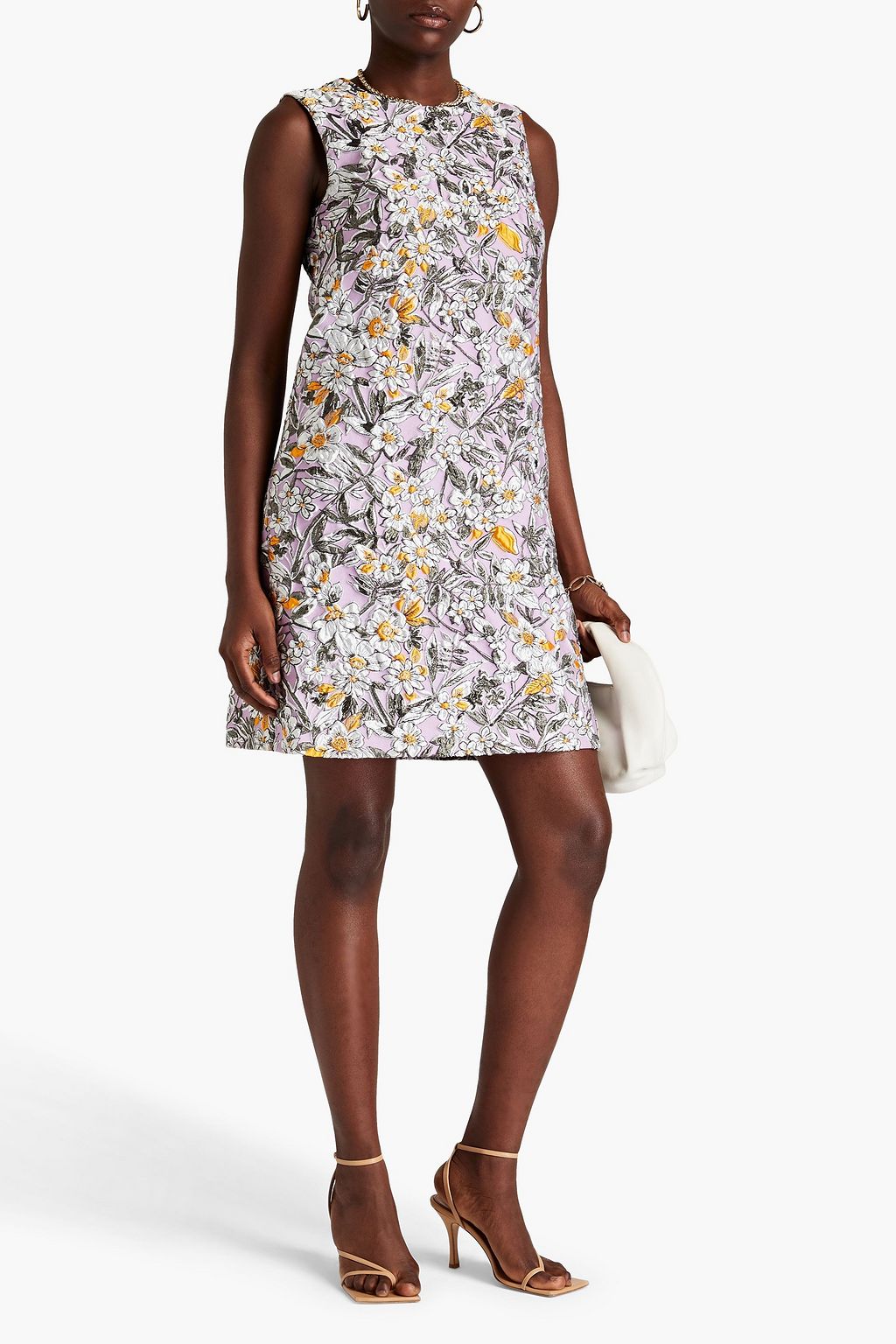 DOLCE&GABBANA Metallic cloqué mini dress