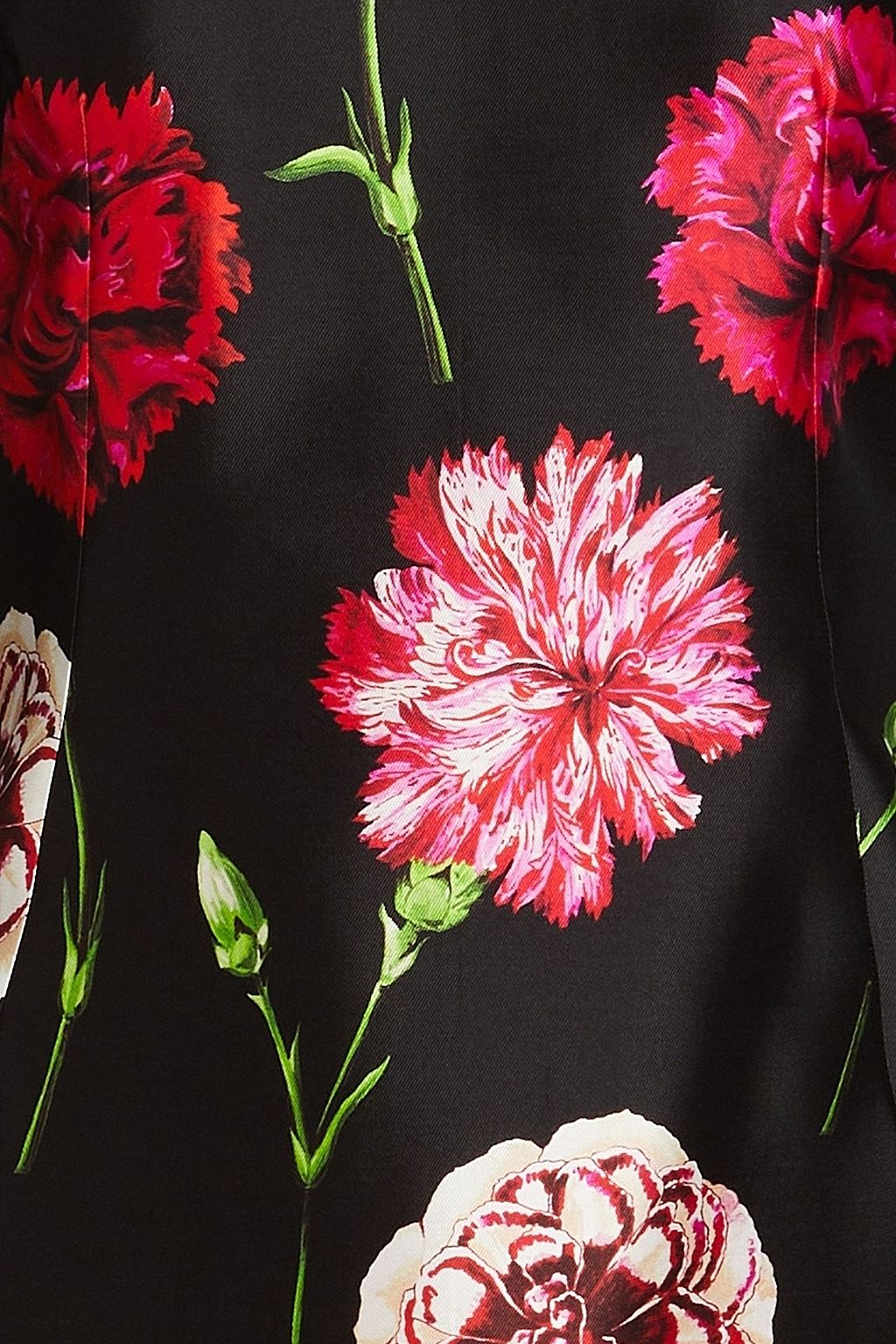 DOLCE&GABBANA Floral-print silk-twill mini dress