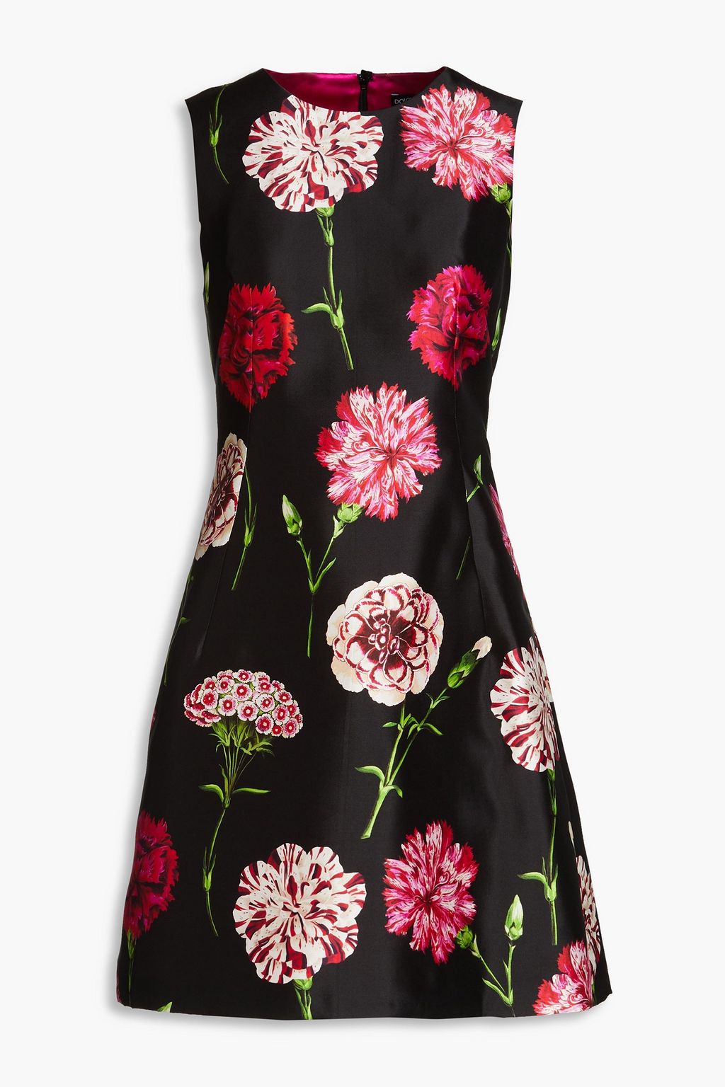 DOLCE GABBANA Floral print silk twill mini dress THE OUTNET