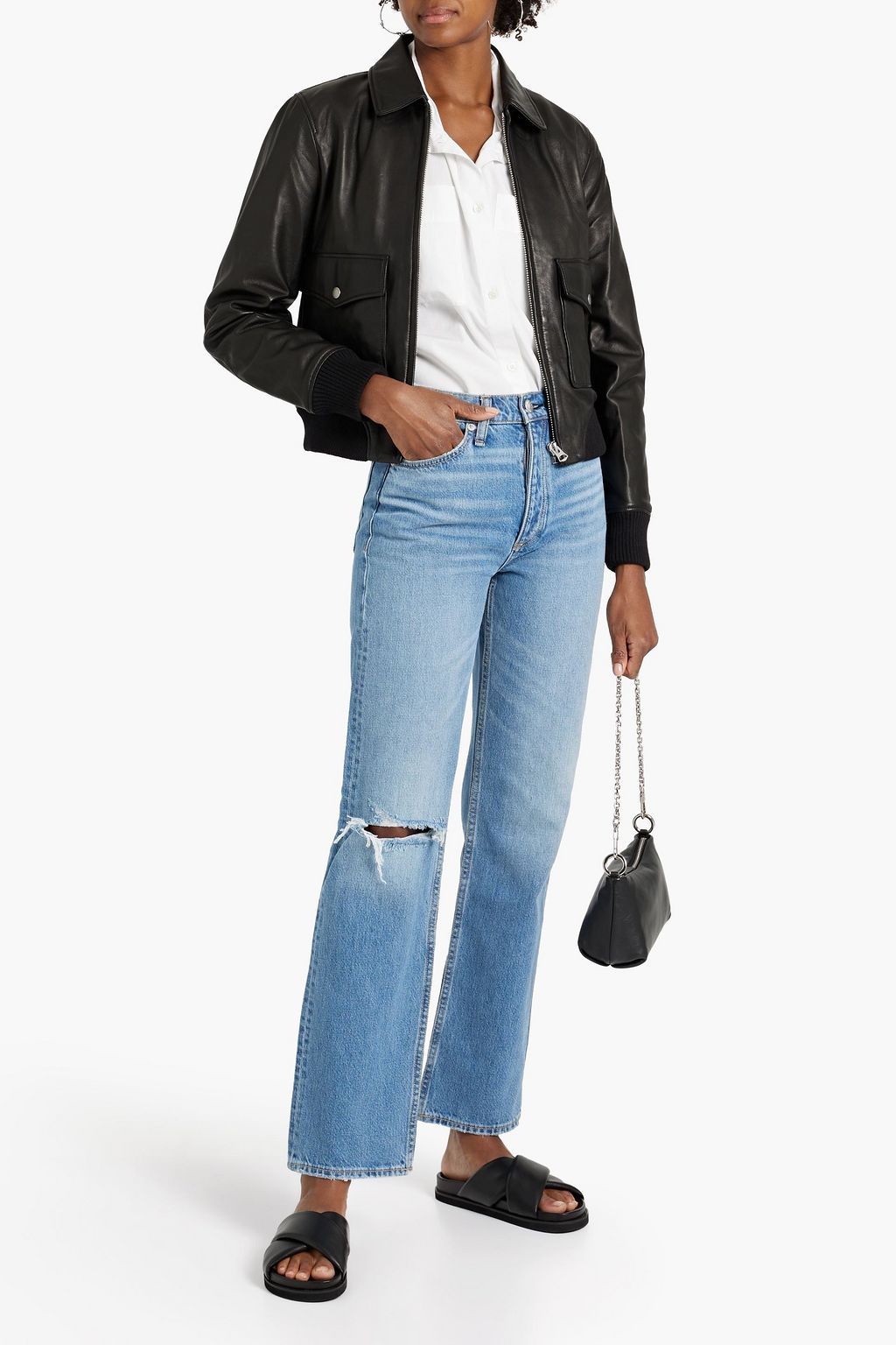 RAG & BONE Andrea leather jacket | THE OUTNET