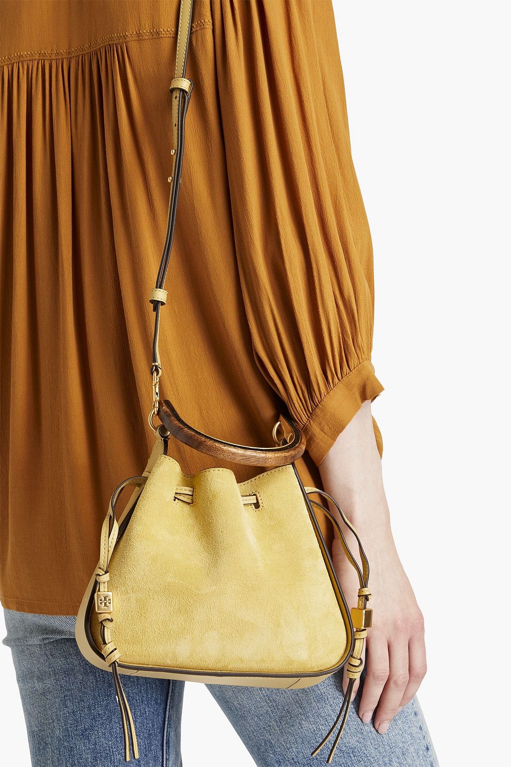 TORY BURCH Miller suede tote