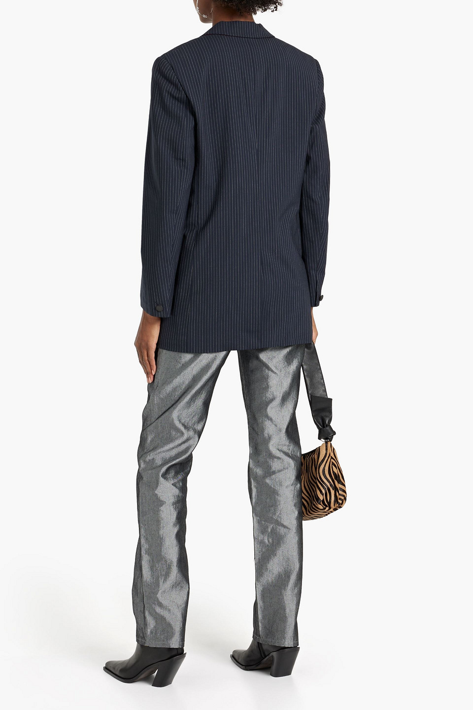 RAG & BONE CHARLES PINSTRIPED WOOL-BLEND BLAZER