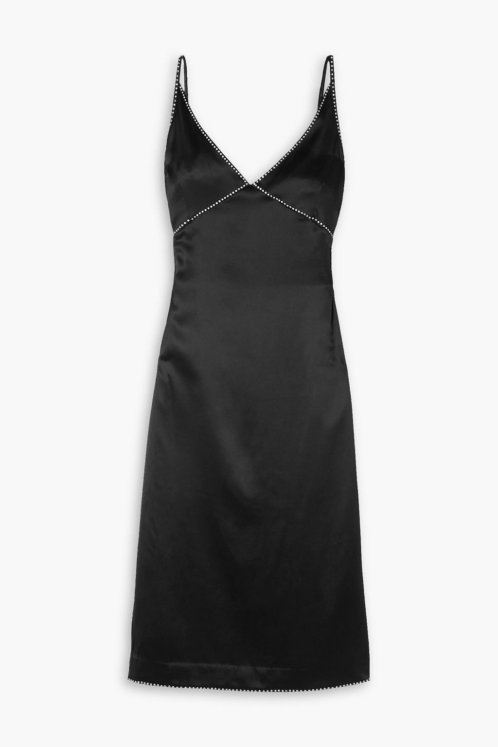 DRIES VAN NOTEN Crystal-embellished silk-satin midi slip dress | Sale ...