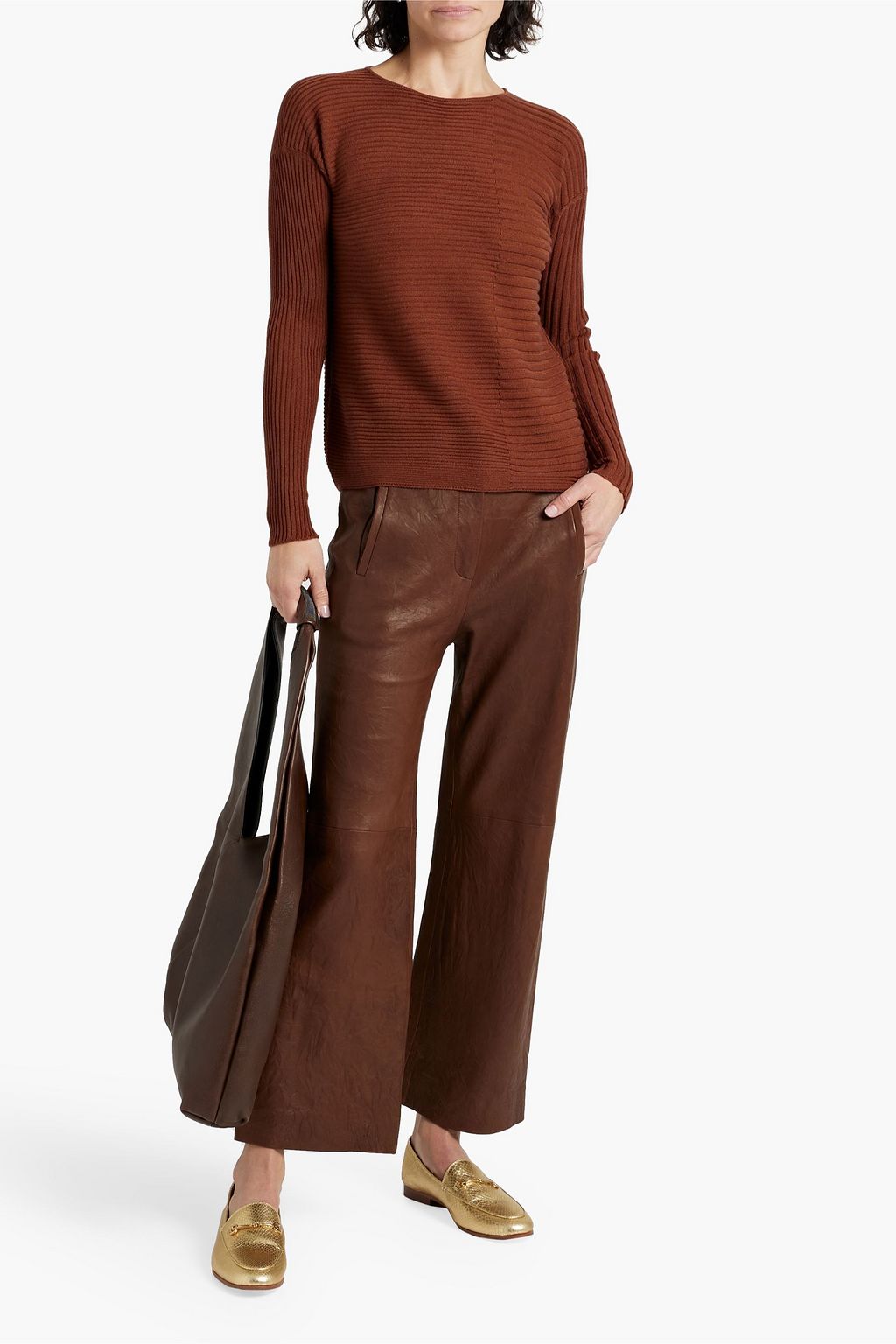LORO PIANA Ribbed cashmere and silk-blend sweater