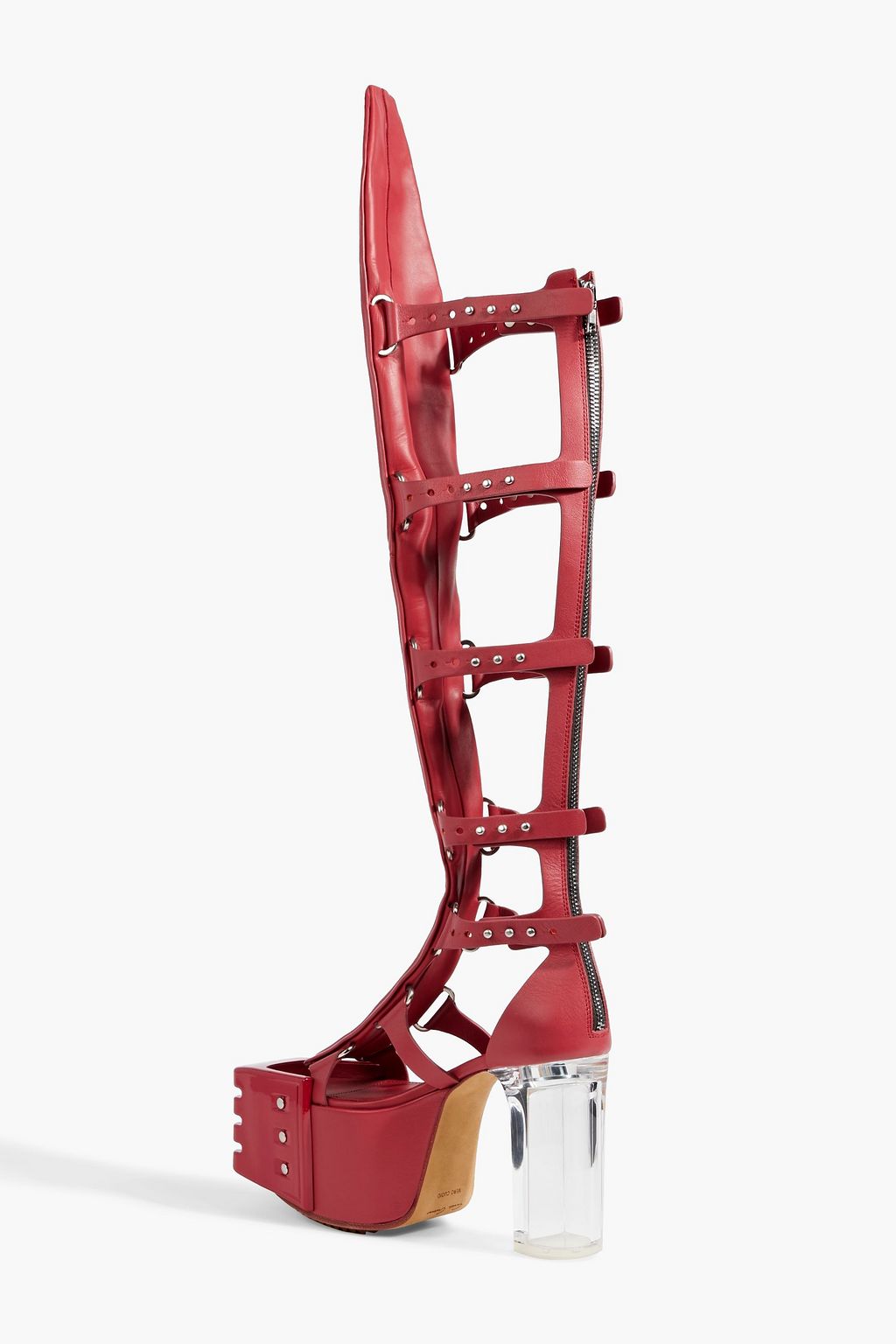 RICK OWENS Spartan leather platform over-the-knee boots