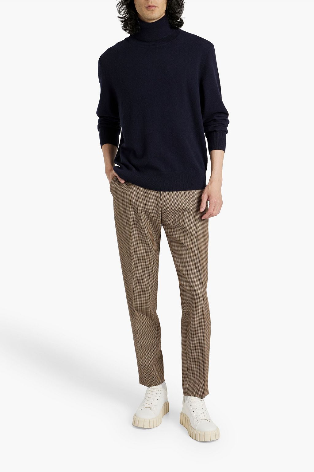 ALEX MILL Brushed cashmere turtleneck sweater