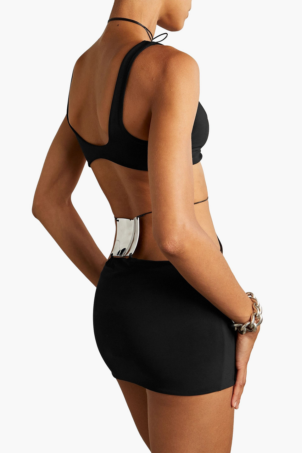  Grace Ling - Verzierter Minirock Aus Stretch-jersey - Schwarz - L/xl 