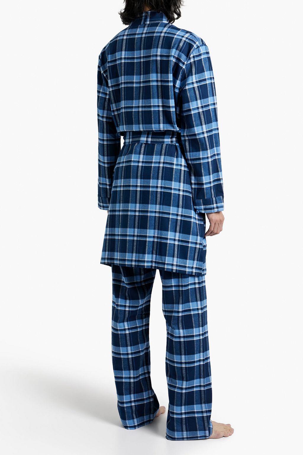 DEREK ROSE Kelburn checked cotton-flannel robe