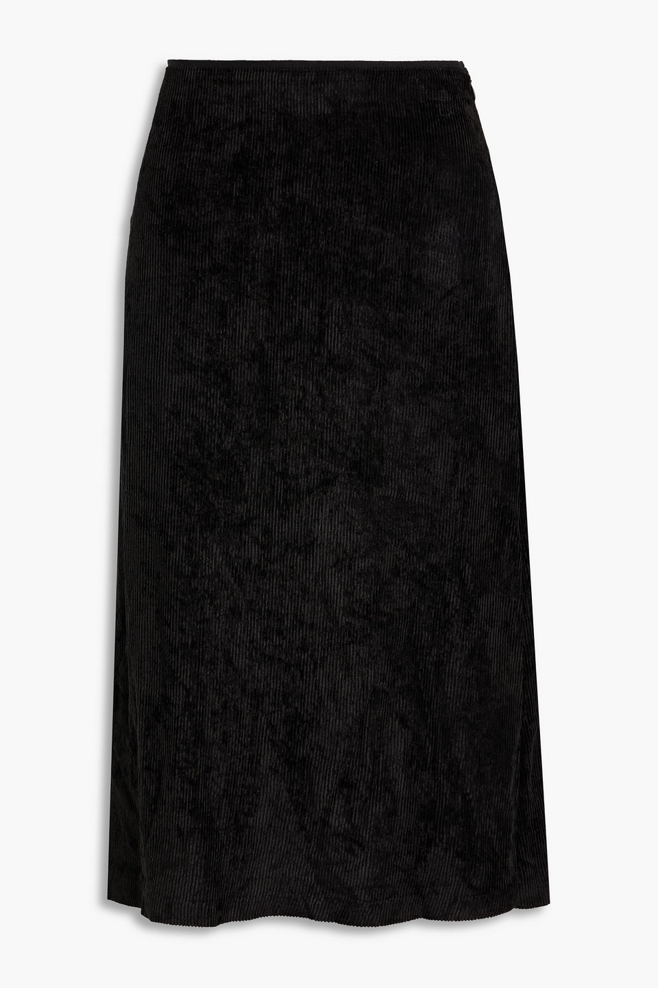 Rag & Bone Jaci Corduroy Midi Skirt In Black