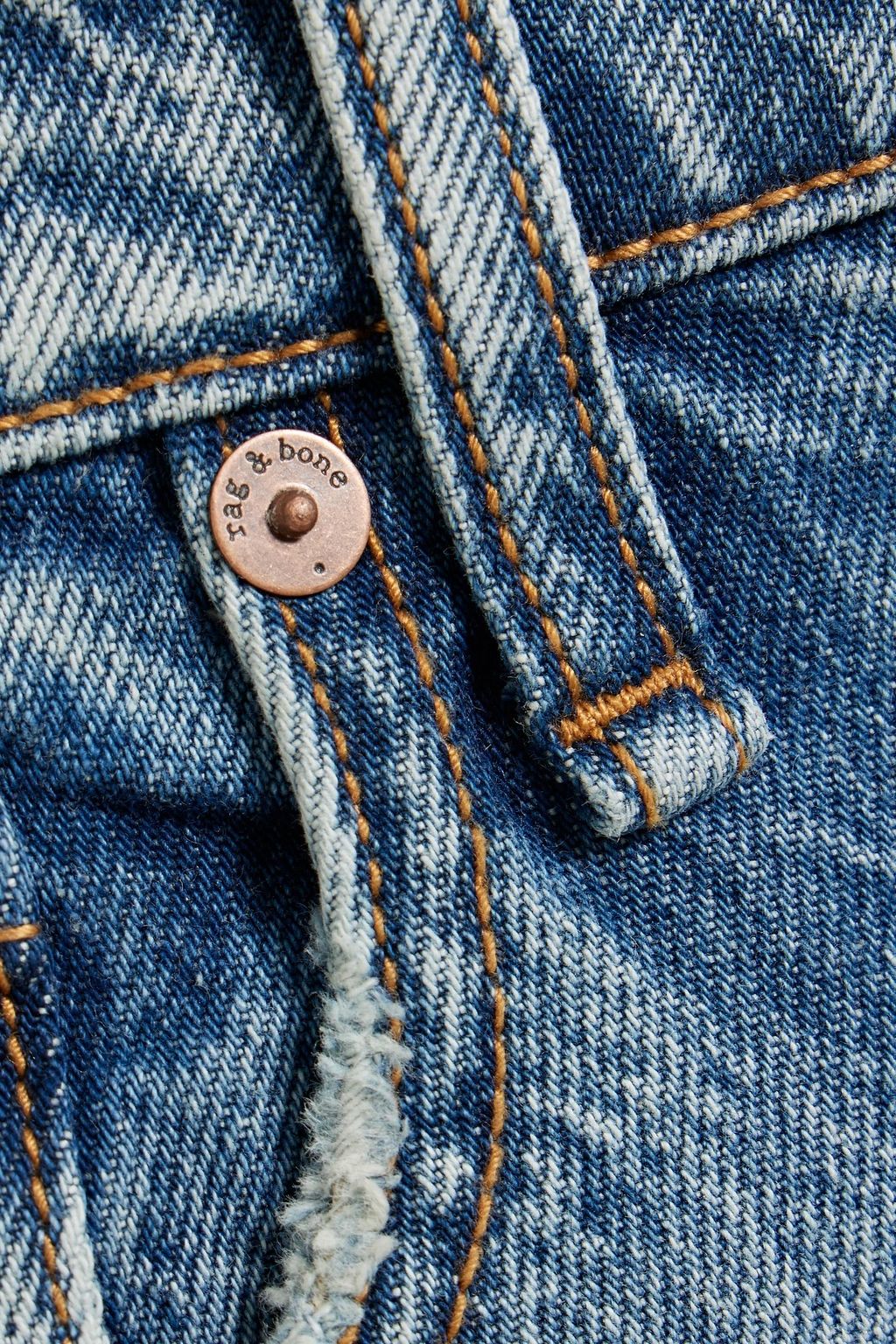 RAG & BONE بنطلون جينز قصير «نينا» بقصة سكيني وخصر مرتفع