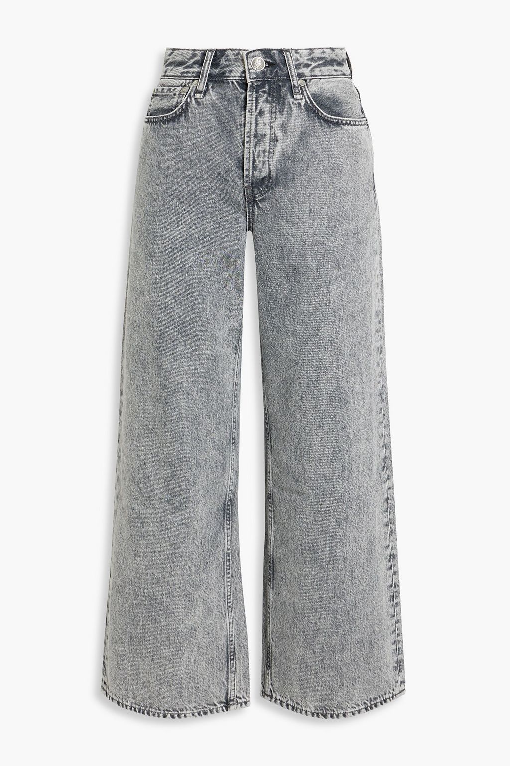 Maya faded high-rise wide-leg jeans