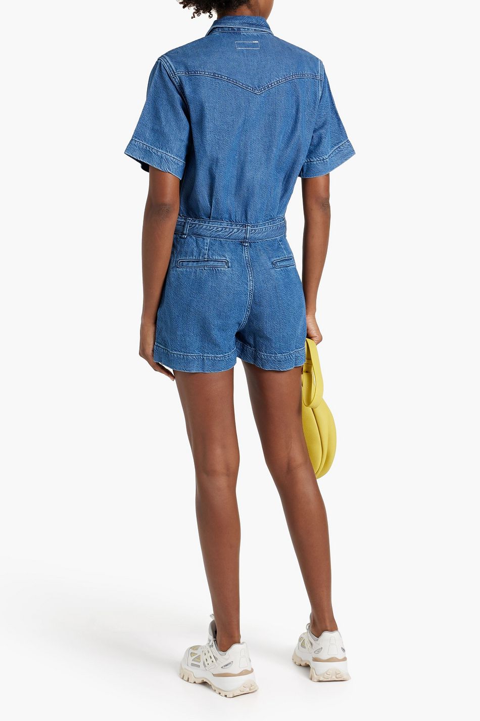 Rust Denim Utility Zip Up Playsuit - Addo