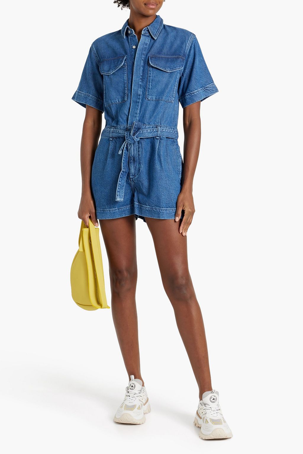 RAG & BONE Featherweight Surplus denim playsuit
