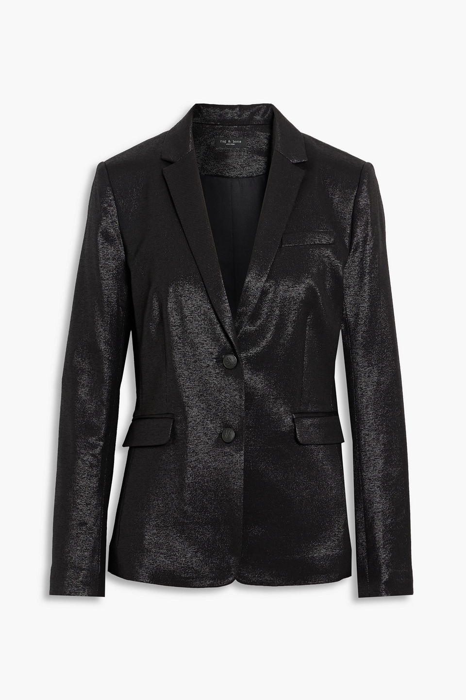 RAG & BONE RAZOR METALLIC WOOL-BLEND TWILL BLAZER