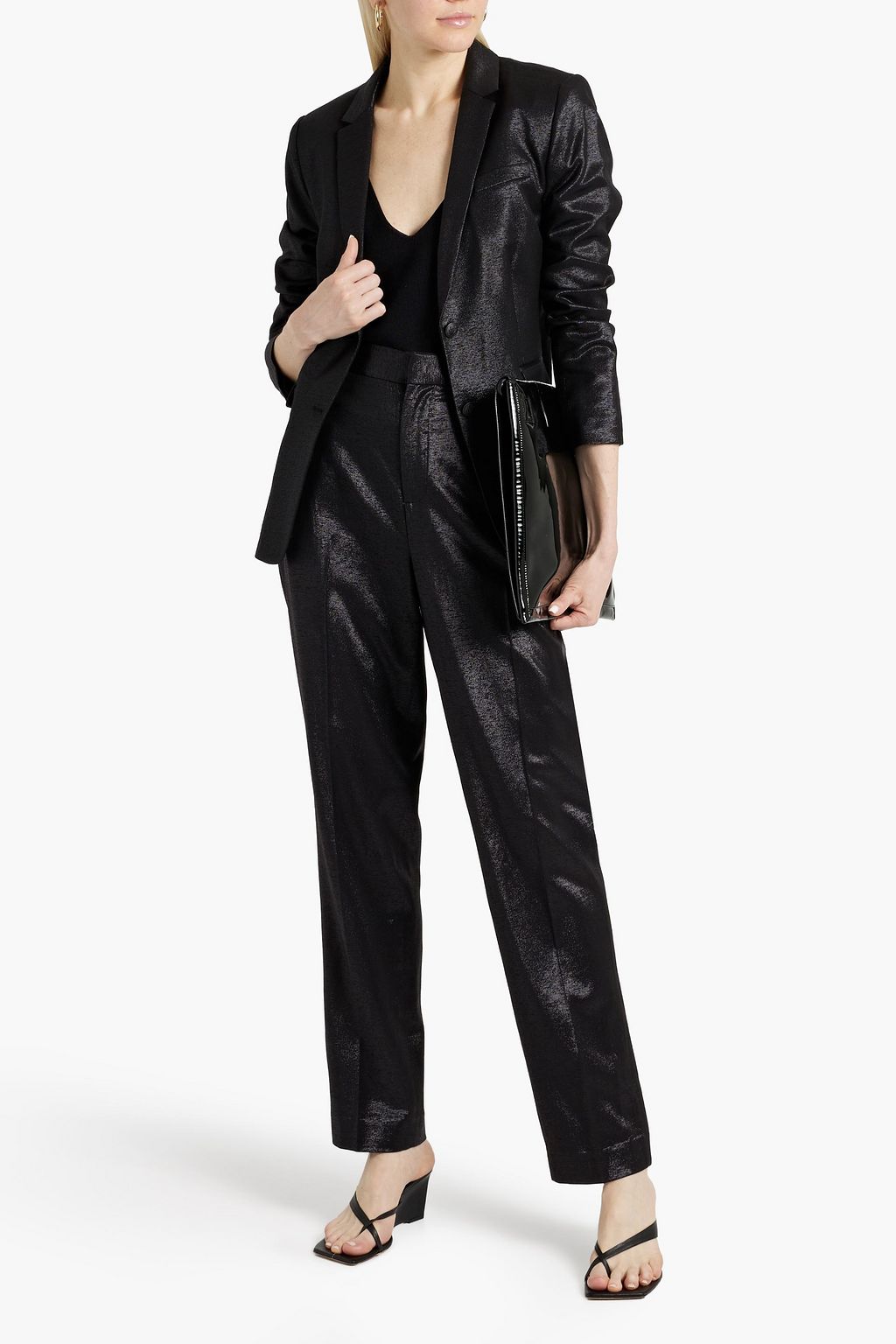 RAG & BONE Razor metallic wool-blend twill blazer