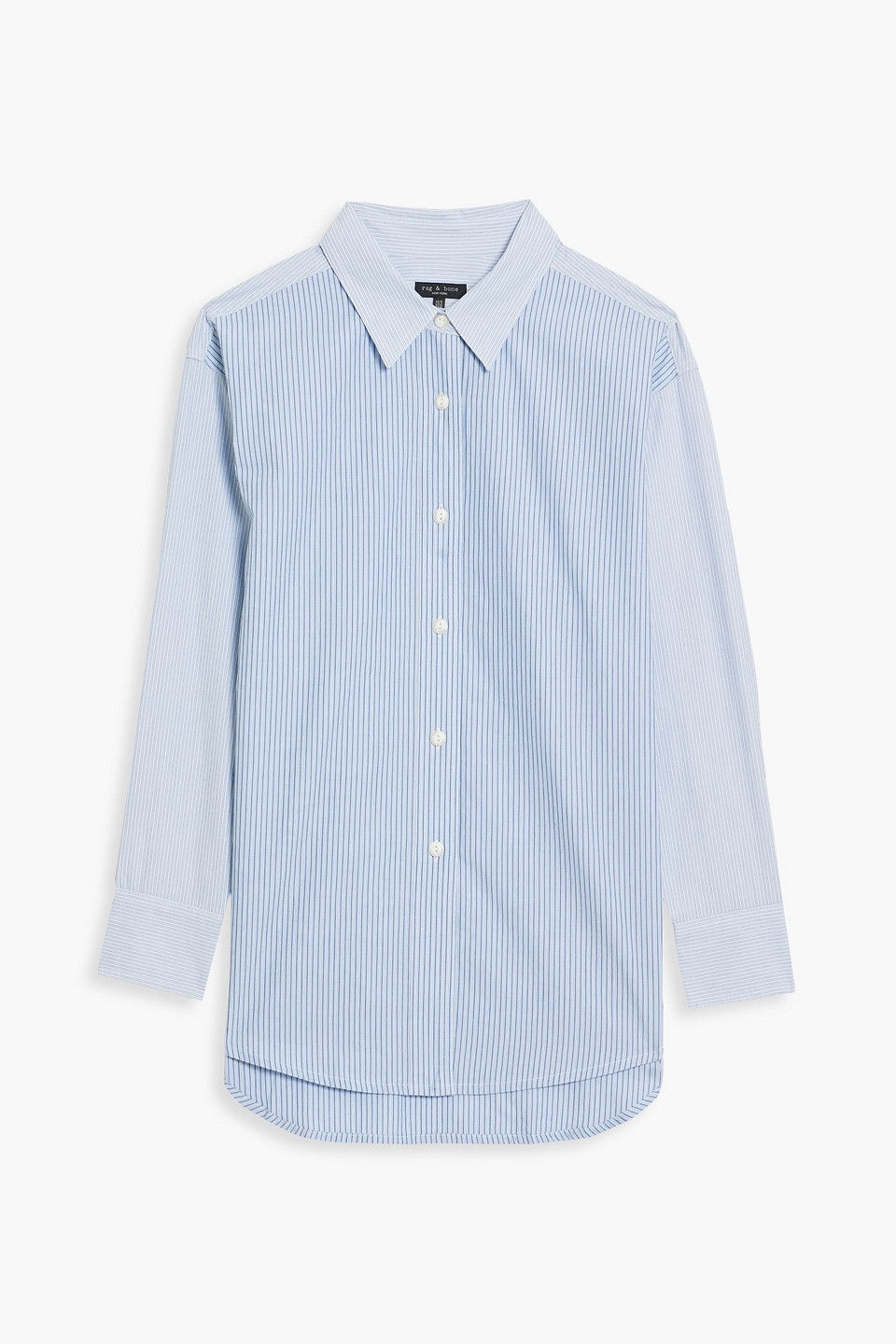 Rag & Bone Kenna Striped Button-up Shirt In Light Blue