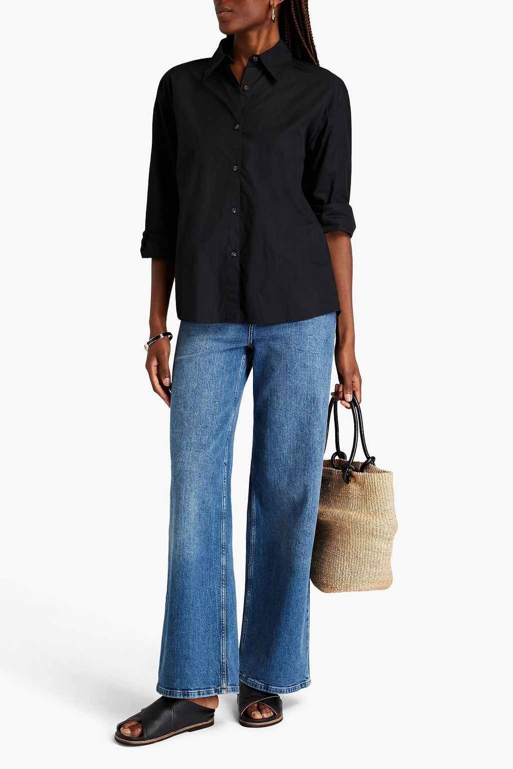 BA&SH Darla cotton-poplin shirt