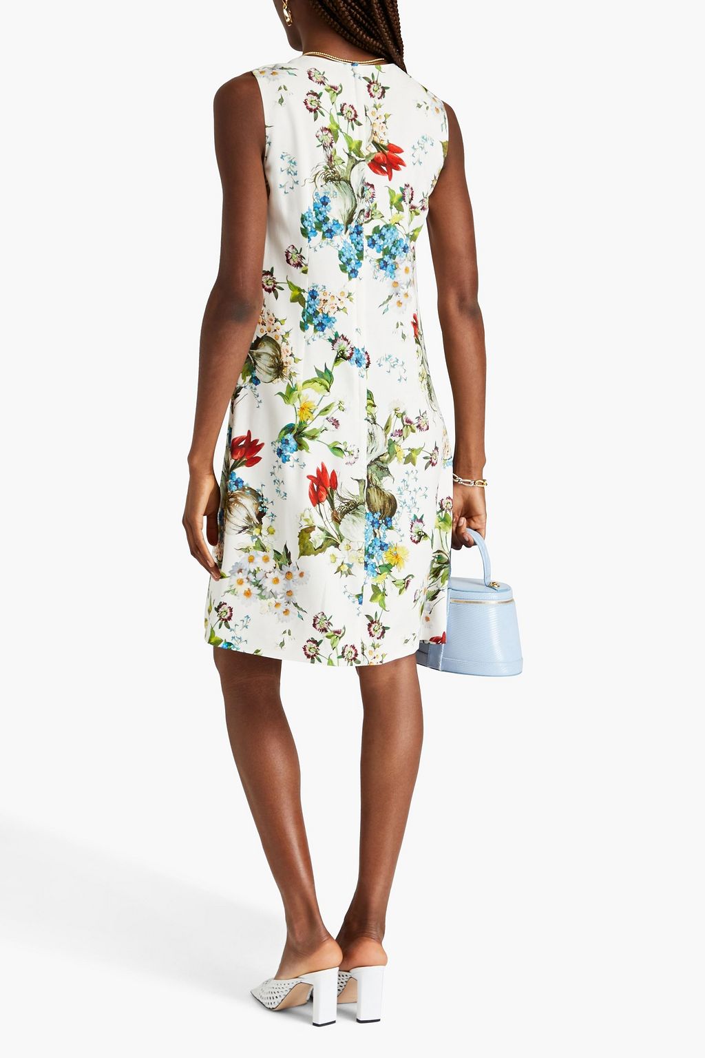 DOLCE&GABBANA Floral-print cotton-blend crepe dress