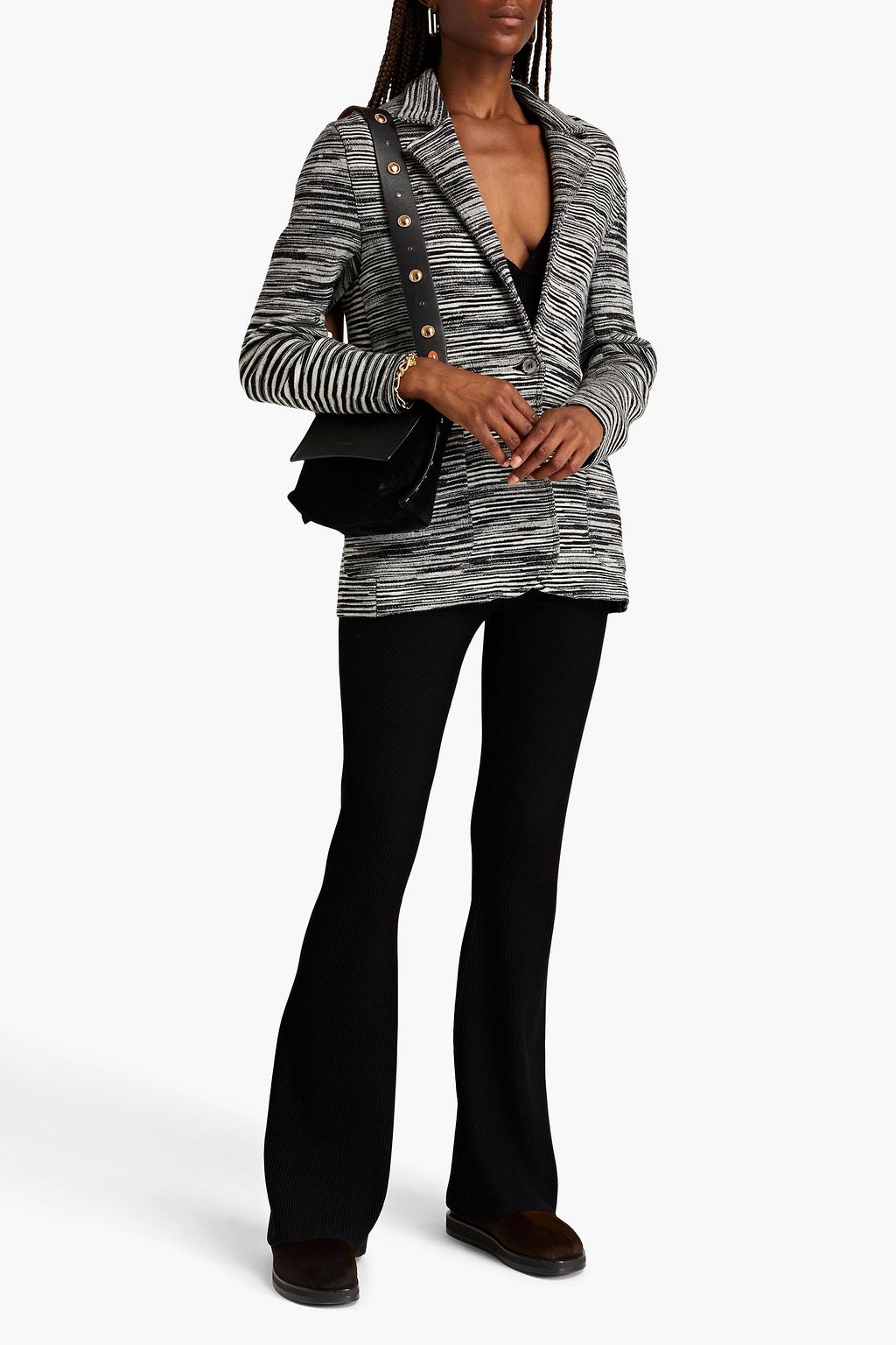MISSONI Marled wool-blend blazer