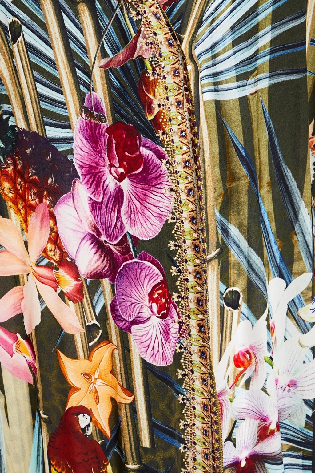 CAMILLA Oversized printed silk kimono