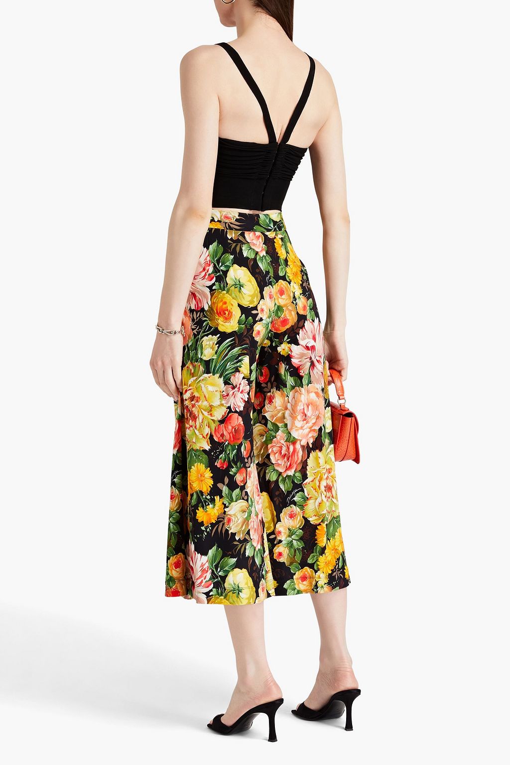 DOLCE&GABBANA Floral-print crepe culottes