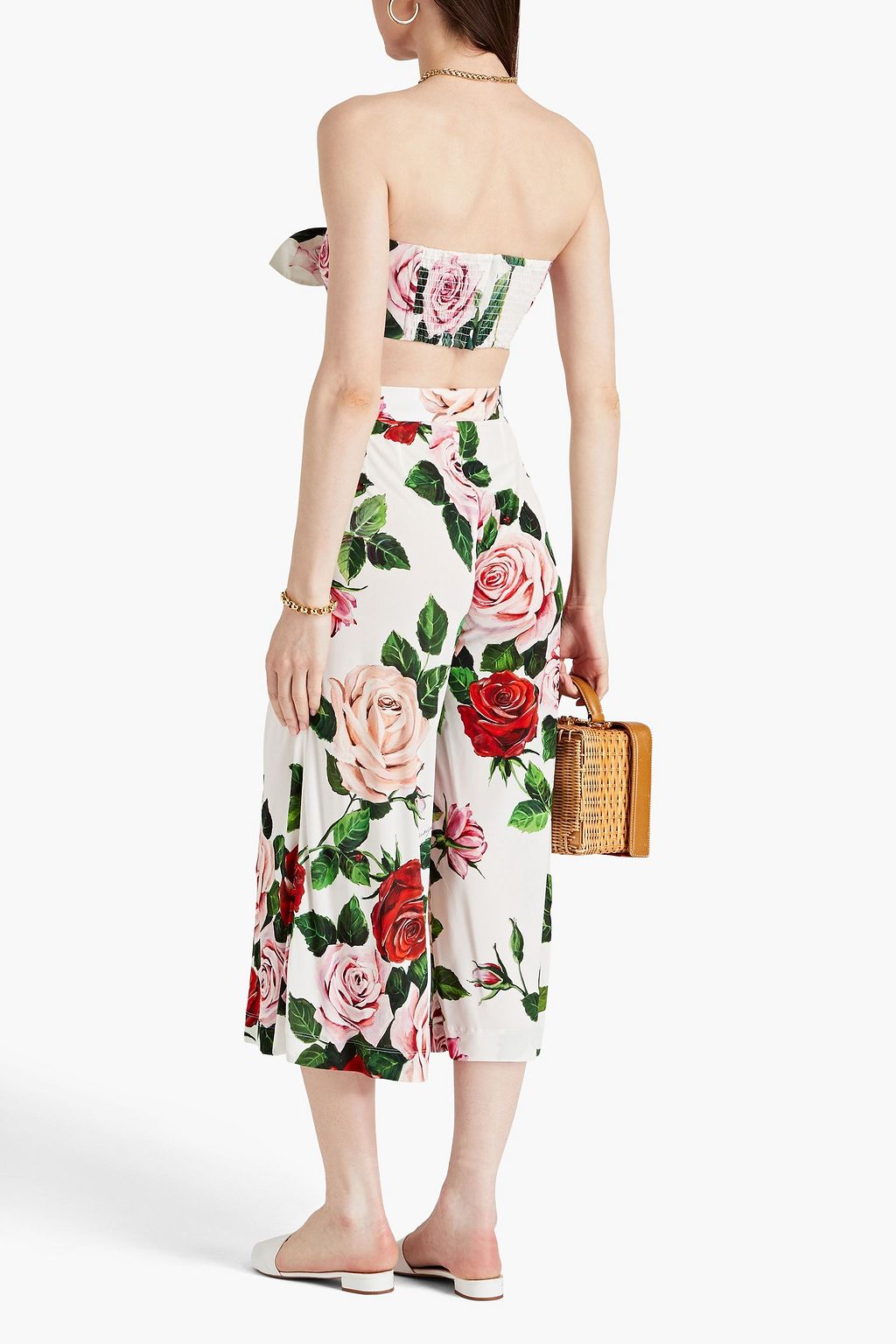 DOLCE&GABBANA Floral-print crepe culottes