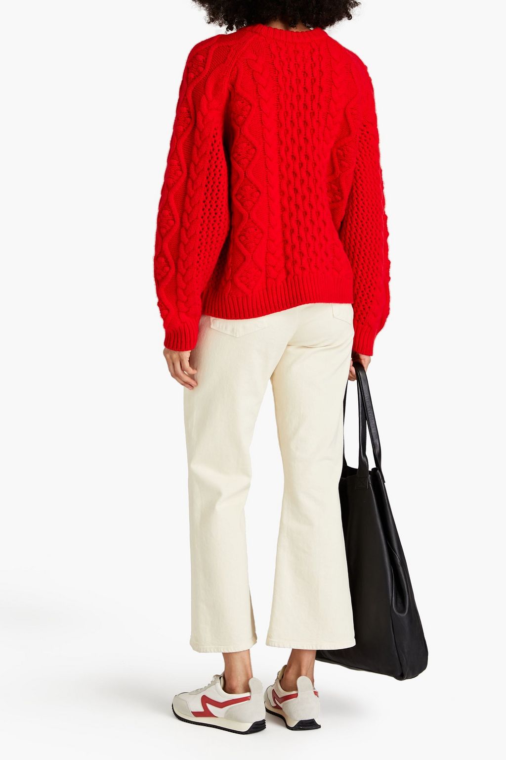 LOULOU STUDIO Oversized cableknit wool and cashmereblend sweater