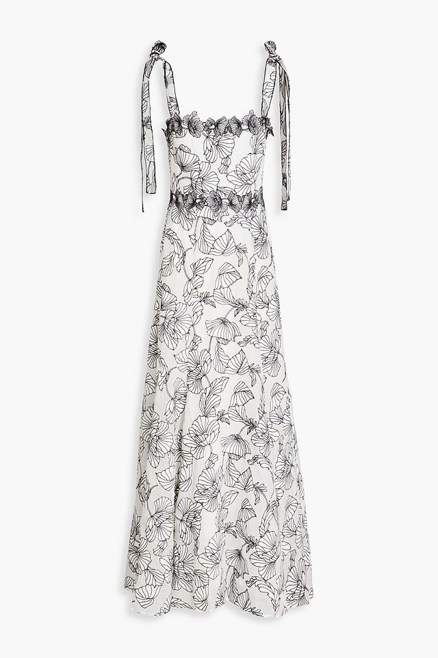 Emelia embroidered gauze maxi dress