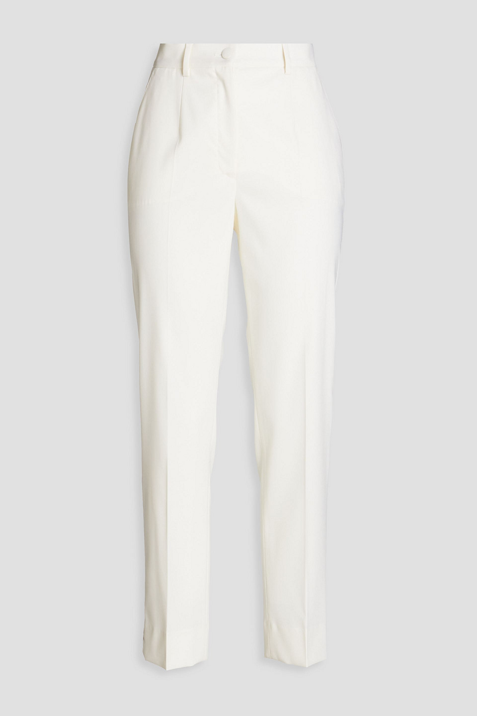 Dolce & Gabbana Wool-blend Tapered Pants In White