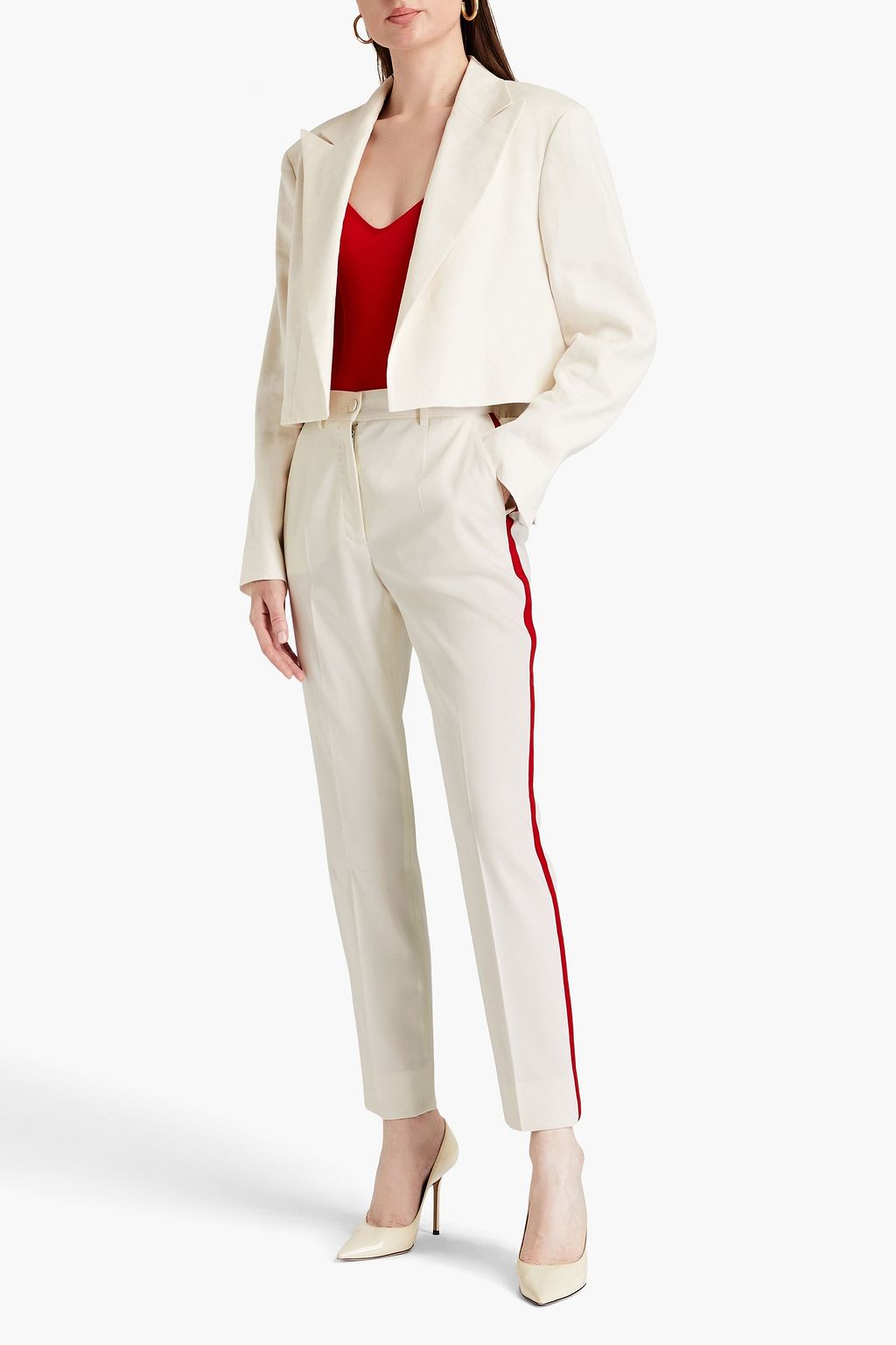 DOLCE&GABBANA Wool-blend tapered pants