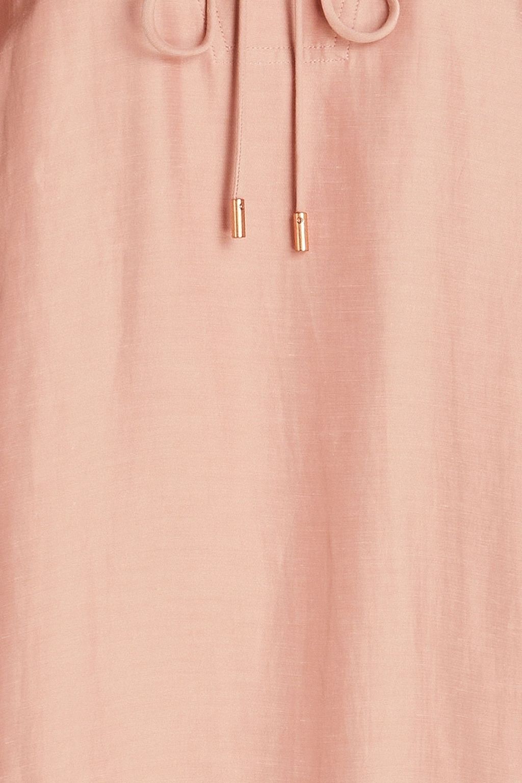 BA&SH Beny lace-up twill mini dress
