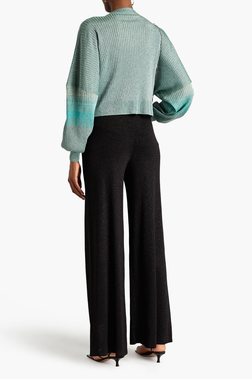 MISSONI Ribbed-knit lamé sweater