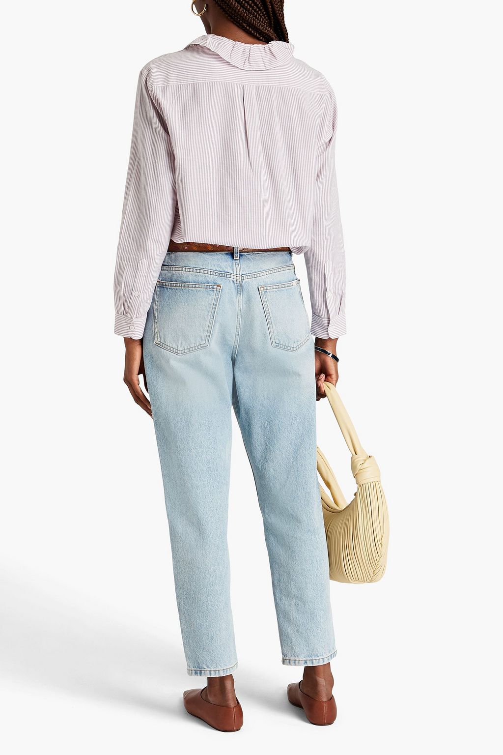 BA&SH Sibelle striped cotton-mousseline shirt