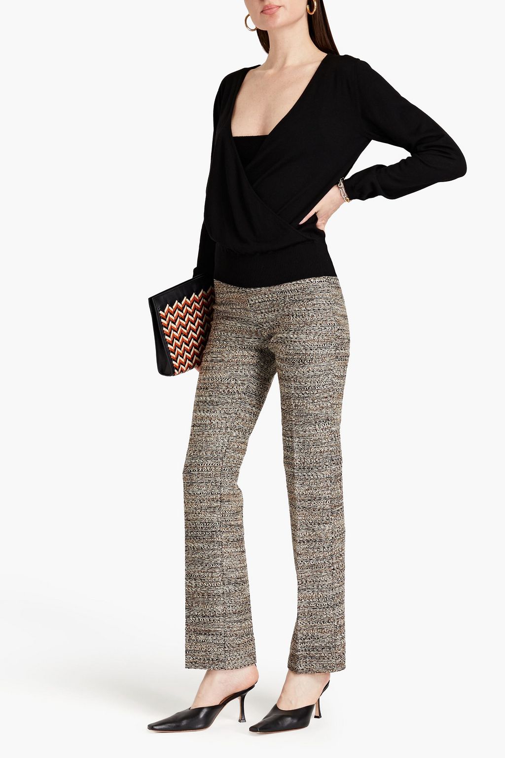 MISSONI Bouclé wool-blend straight-leg pants