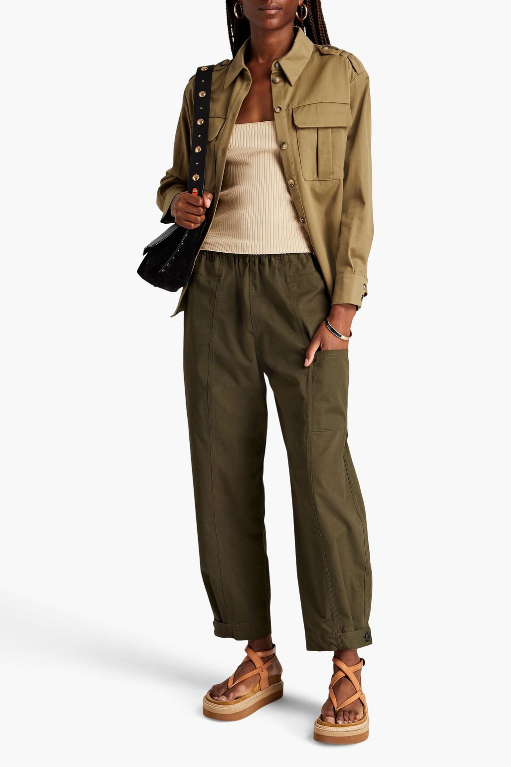 BA&SH Mania cotton-twill shirt