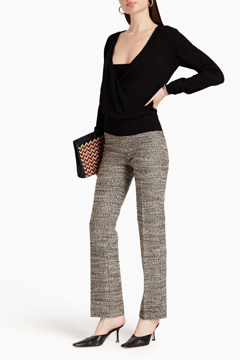 MISSONI Wrap-effect wool sweater