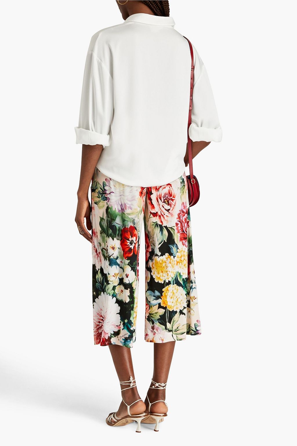 DOLCE&GABBANA 플로럴 프린트 저지 퀼로트