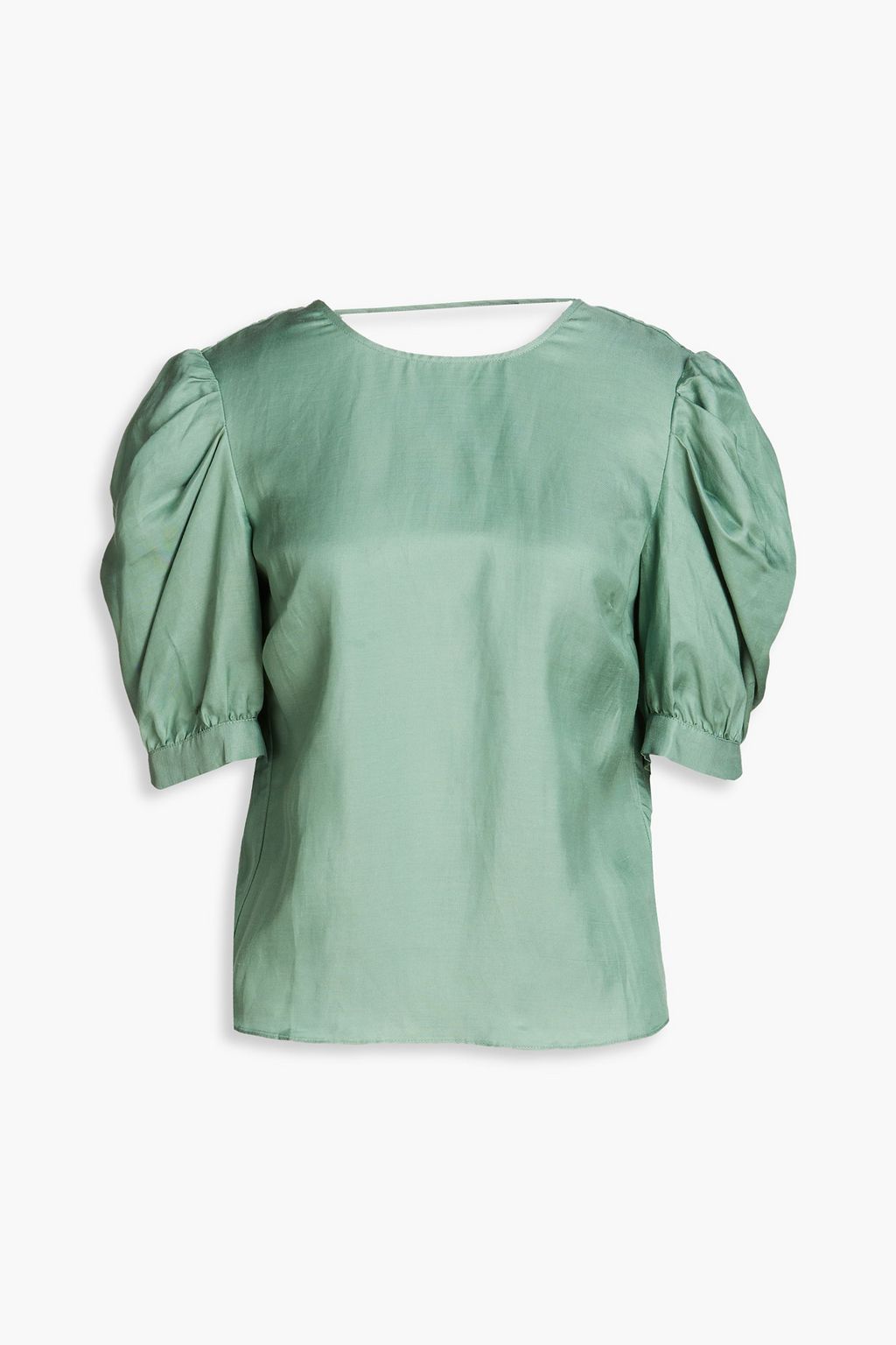 BA&SH Saphia pleated satin-twill top | THE OUTNET