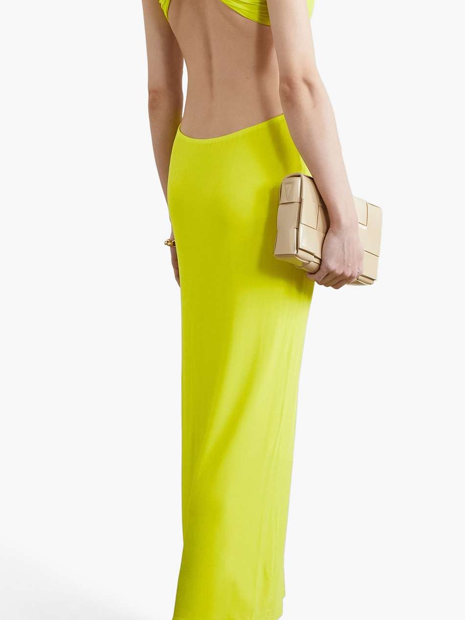 open-back stretch-cady midi dress